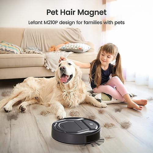 Image of Lefant M210P Robot Vacuum Cleaner Remote Control, Featured Carpet Cleaner Small Robot 7.8cm Thin 28cm DIA, Robotic Vacuum Alexa Voice Control Self-Charging Ideal for Pet Hair Hard Floor