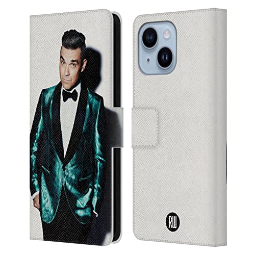 Étui portefeuille Robbie Williams iPhone 14 Plus coque cuir protection écran