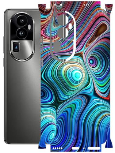 Image of AtOdds - Full Body Back Screen Guard Protector Film - Lamination Wrap Skin Sticker Compatible with Oppo Reno 10 PRO Plus | Scratchproof Matte Finish (Water Paint)