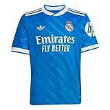 adidas Real Madrid 25/26 Third Jersey Kids (US, Alpha, Large, Regular, Blue Bird)