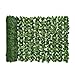 AURACASA Rotolo di Siepe Artificiale Decorativa Espandibile, 100 x 300cm + OMAGGIO 50pz. fascette 2.5x200mm (FOGLIE DI EDERA, 1x12mt) immagine
