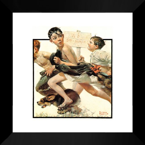 ノーマン・ロックウェル☆ Amazon.co.jp: ノーマン・ロックウェル作「No Swimming 20x20