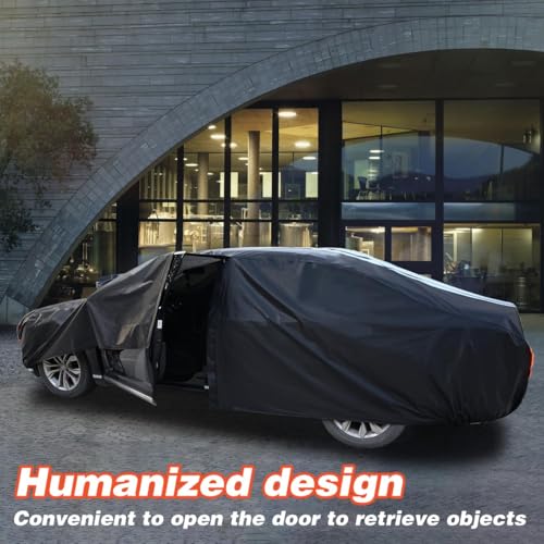 Image of 12-Layer Custom Fit Car Cover for Tesla Model Y /Model Y Juniper(2020-2026), Upgraded Waterproof All-Weather Full Exterior Cover with Door Zipper, for Snow Rain Dust and Sun UV Protection.