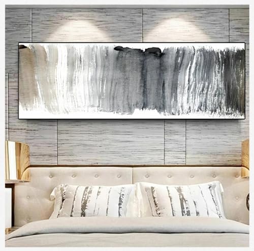 Affiche nordique noire et blanche pour habiller le mur au-dessus de votre canapé 55x170 cm