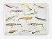Ambesonne Fishing Bath Mat, Fishing Tackle Bait for Spearing Trapping Catching Aquatic Animals Molluscs Design, Plush Bathroom Decor Mat with Non Slip Backing, 29.5" X 17.5", White Mustard