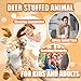 LoYuSenn Cute Deer Stuffed Animal Fawn Plush Toys, 10-Inch Deer Plushies for Girls, Boys ＆ Babies, Moose Stuffed Animals, Decorations, Birthday Gifts, Huggable Moose Plush Toy