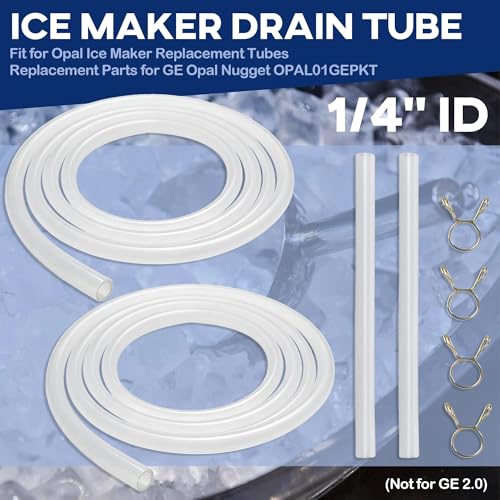 Terixe Ice Maker Drain Tube Fit for Opal Ice Maker Replacement Tubes – 1/4'' ID Silicone Water Line Tube Kit, Replacement Parts for GE Opal Nugget OPAL01GEPKT by Terixe - Image 2