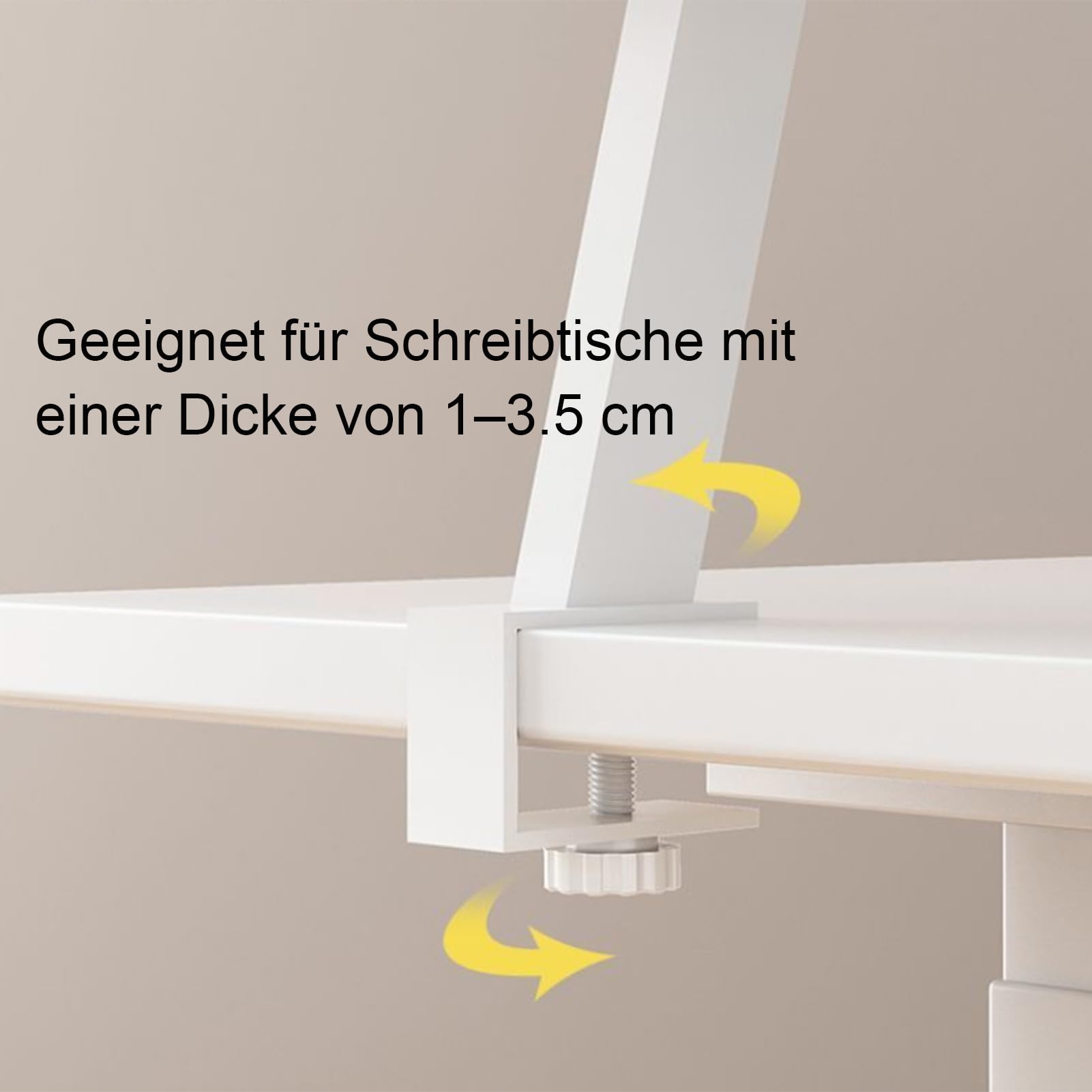 Klemmbares Schreibtisch Organizer Regal, Adjustable Desk Shelf Clamp Tischverlängerung Mobile Aufbewahrungsregal für Büro Home Schule Modernes Design Tischzubehör (80x20 cm)
