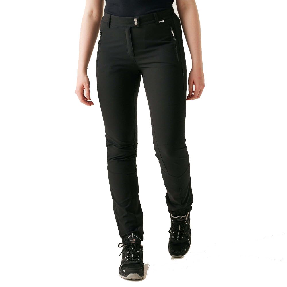 Regatta Womens Mountain Winter Hiking Trousers Water Repellent Walking Stretch Black
