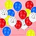 Holicolor 100pcs Dog Paw Balloons Colorful Latex 12inches with Dog Paw Print Balloons for Birthday Puppy Theme Decorations