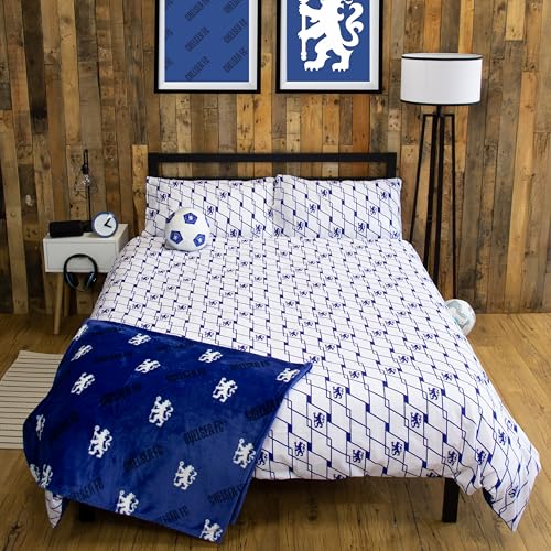 Parure de lit double Chelsea FC housse de couette réversible géométrique - 6