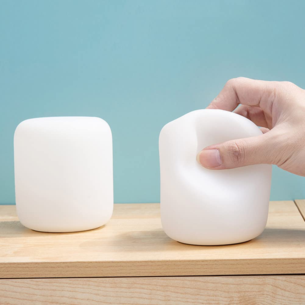 WOLONG Luz linterna portátil LED Lámpara noche regulable Luz lectura carga USB Linterna portátil con soporte para teléfono celular Lámpara noche silicona Lámpara camping para