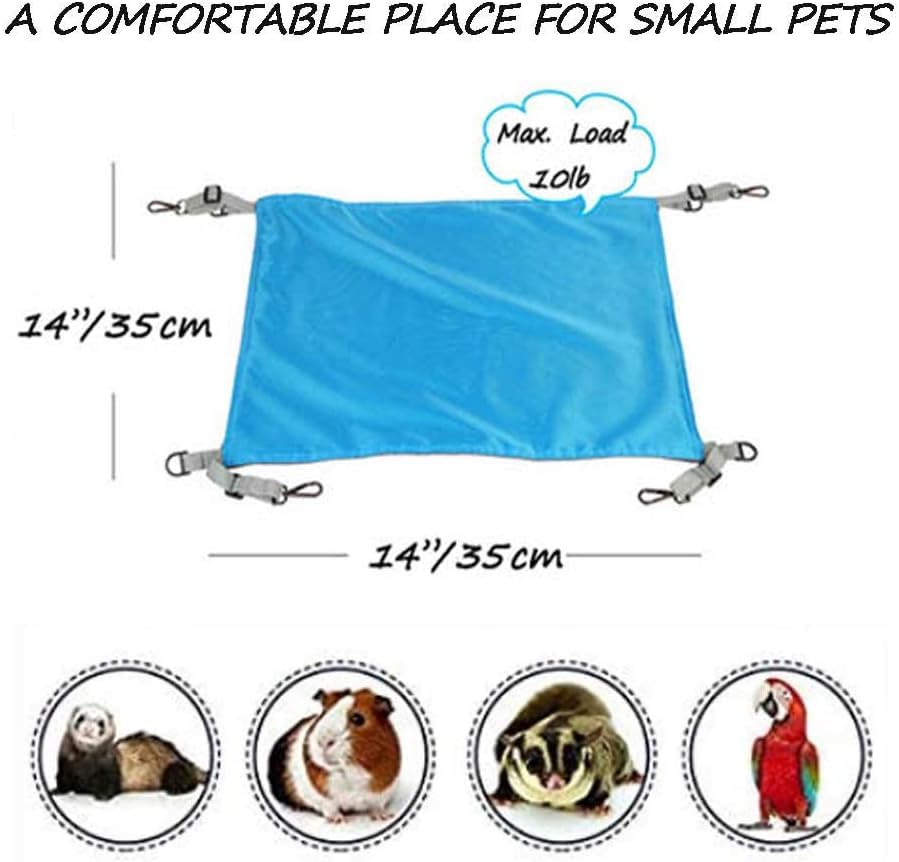 Hamac Pour Furet Et Petits Animaux - Lot De 2 Hamacs Avec Tunnel, 34x34 Cm, Coton Et Polaire