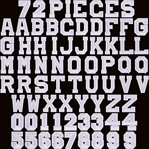 72 Parches de Letras Números de Plancha Apliques de Alfabeto Número con...