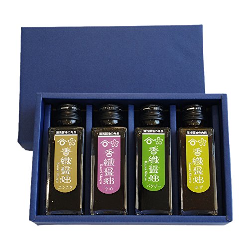 ふみこ農園 湯浅醤油の角長 香織醤油 4種セット(梅、柚子、にんにく、パクチーの香り)