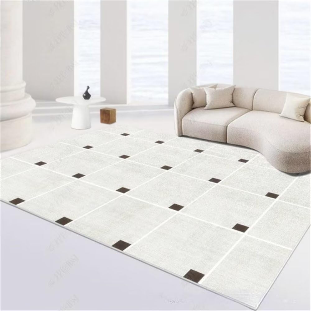 Tapis de salon gris 60x90cm vintage rectangulaire durable