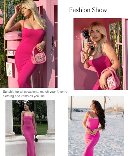 Image of Popilush Maxi Bodycon Dress with Built in Bra, Long Shapewear Dresses | Tummy Control, Floor-length, Formal Occasions, Wedding Guest and Engagement