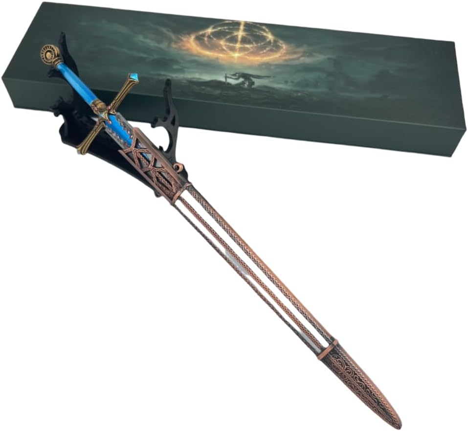 Superbuybox Game Elden Ring DLC Shadow of The Erdtree 12''30cm Carian Knight's Sword Giftbox Martial Arts Game Collection Gift Desk Decor w/Display Stand