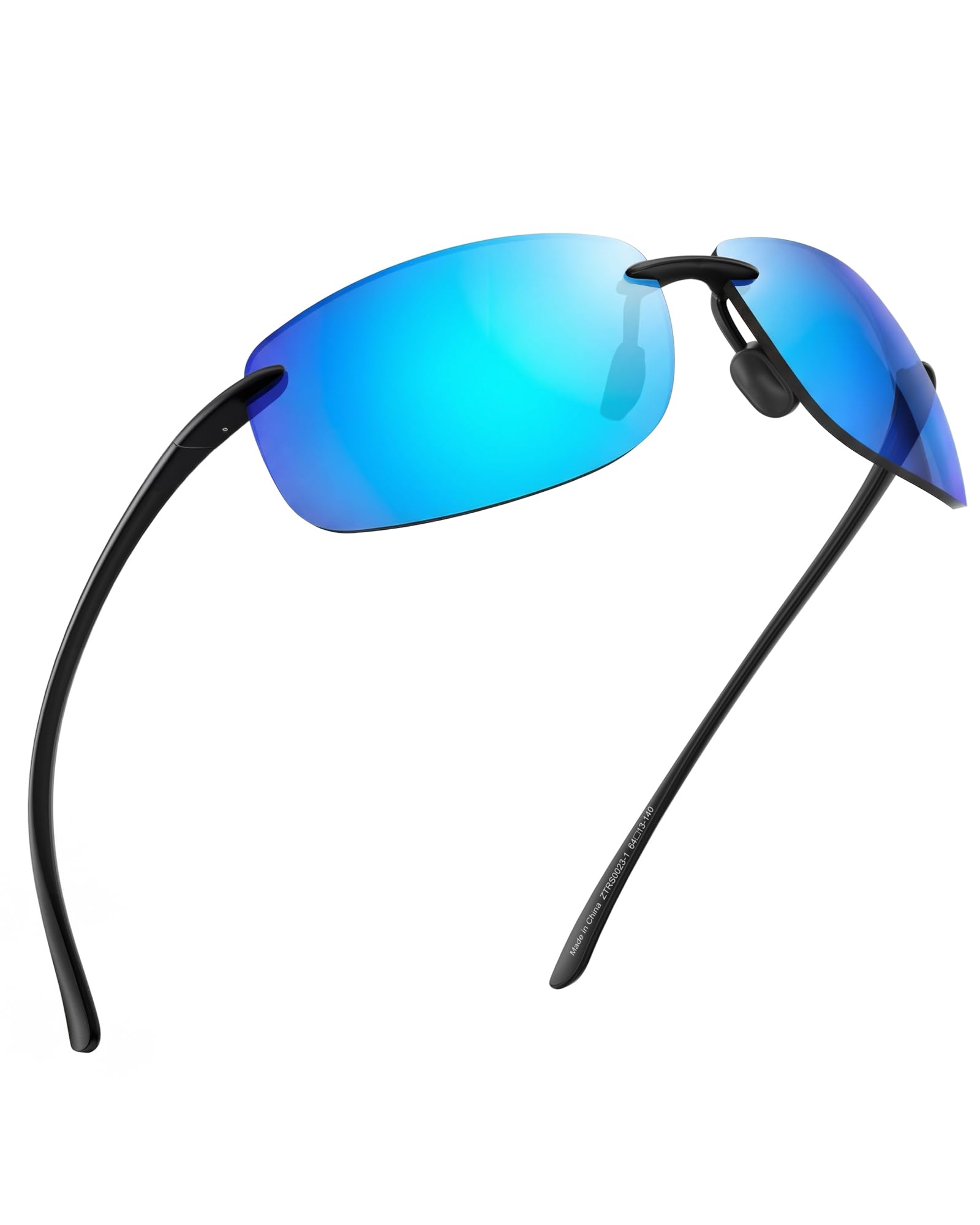 JIM HALO Sport Sunglasses for Men Women TR90 Rimless Frame for Running Fishing Cycling Driving