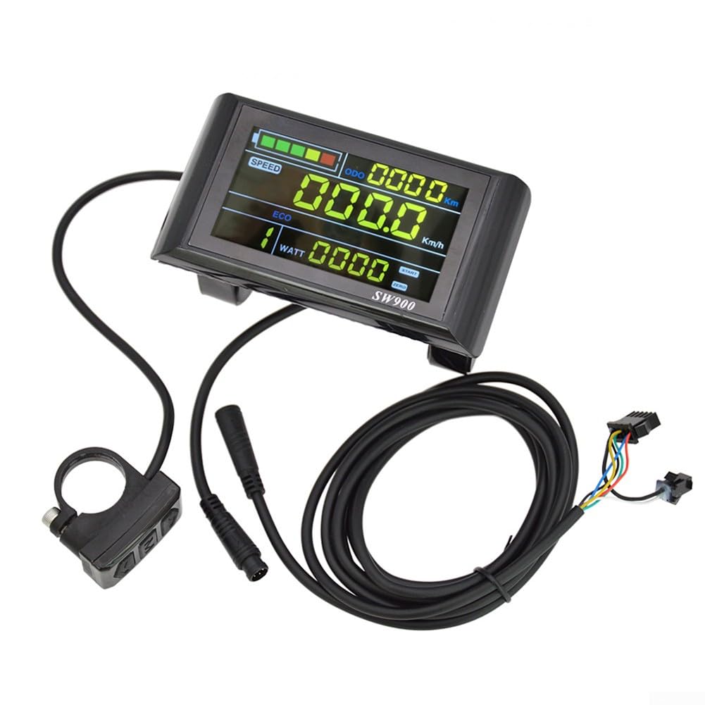 Display LCD per bici elettrica, controller scooter per bicicletta, SW900 LCD pannello di controllo colorato 24-60 V scooter per bicicletta elettrica, 5 pin