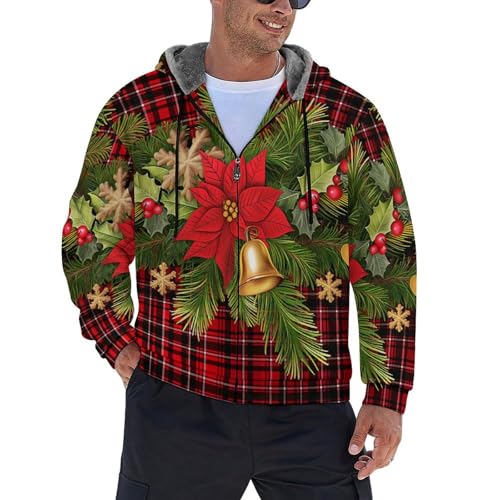 Manteau à capuche zippé en polaire pour homme aux finitions soignées