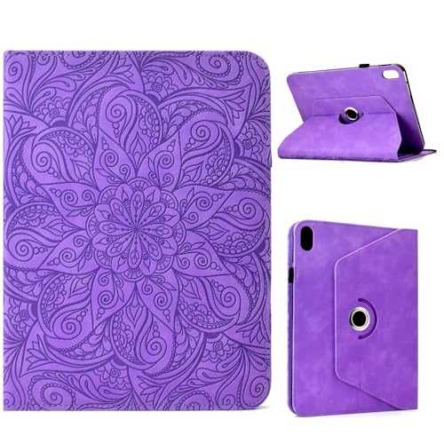 Étui iPad mini 6 en cuir premium violet au design rotatif raffiné