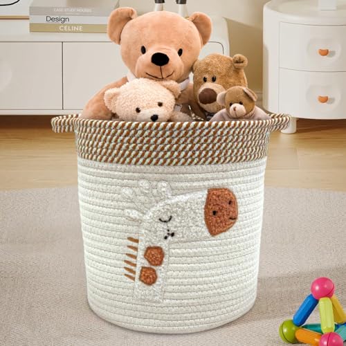 Wapasezyar Aufbewahrungskorb Kinder Aufbewahrungskorb Gewebter ufbewahrung Körbe mit Griffen für Babys Kinder Spielzeugkorb Geschenke für Handtücher,Spielzeug, Kleidung