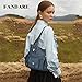 FANDARE Grande Bolsos de Mujer Bandolera Vintage Bolso Hombro Cruzado Impermeable PU Cuero para Viaje Trabajo Escuela Compras Conmutar Crossbody Bag Azul Imagen de FANDARE Grande Bolsos de Mujer Bandolera Vintage Bolso Hombro Cruzado Impermeable PU Cuero para Viaje Trabajo Escuela Compras Conmutar Crossbody Bag Azul