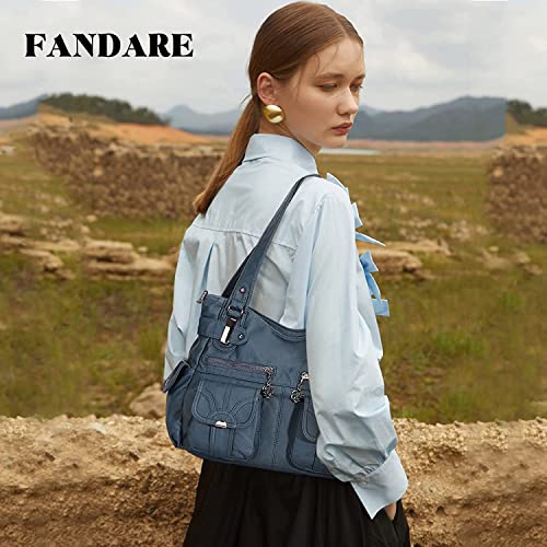 Image of FANDARE Large Hobo Bags Women's Crossbody Shoulder Bag Vintage Satchel Purse