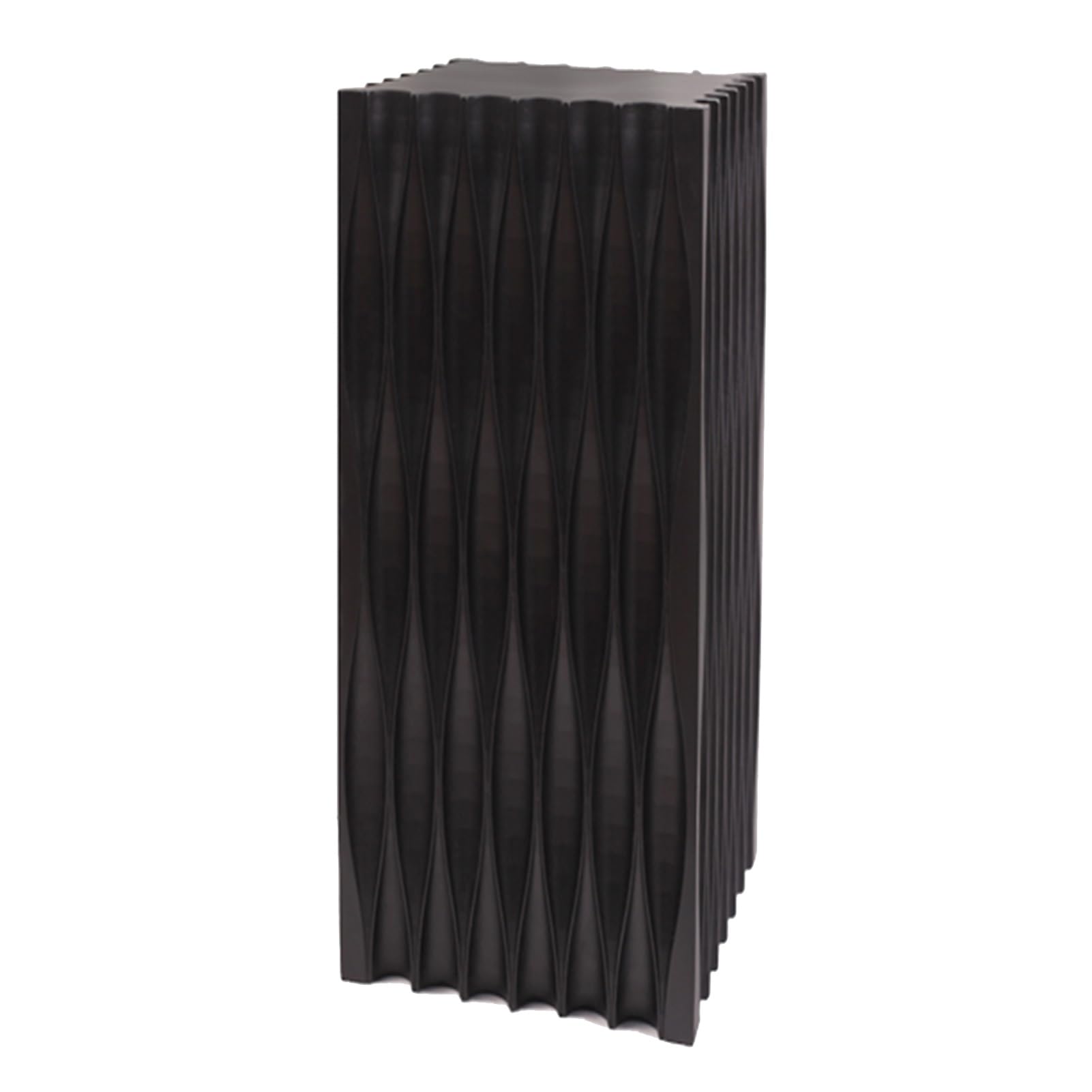 Colonne d'exposition noire 30x30x70 cm au design moderne pour galeries