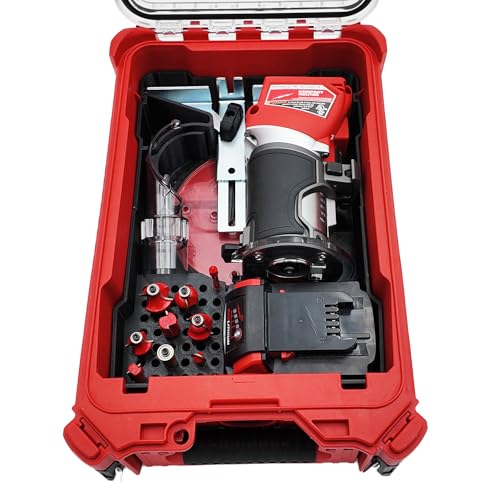 Packout Organizer for Milwaukee M18 Fuel Compact Router (2732-20) and Accessories (Black Liner Only)