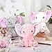 6 Pieces Elephant Stuffed Animals 8 Inch Big Ear Stuffed Elephant Animal Plush Toy Gift for Baby Shower Boys Girl, Woodland Nursery Bed Decor Birthday Party Supplies