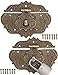 FUXXER® - 2 chiusure anticate, design in ferro bronzo, chiusure per mobili, raccordi per serrature per serrature su cassapanche, 75 x 58 mm, con viti, set da 2