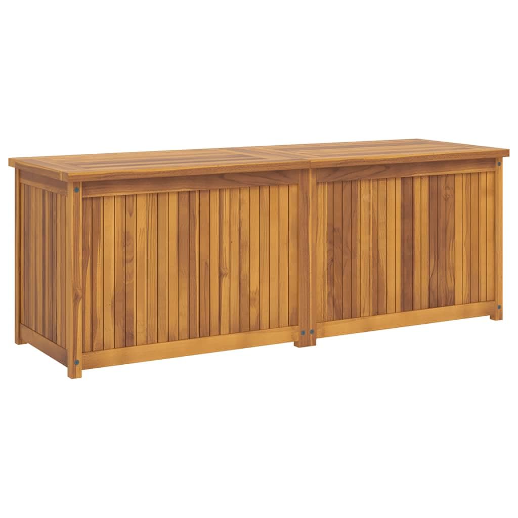 vidaXL Boîte de Jardin, Coffre de Stockage, Outils de Jardinage, Organisateur de Terrasse Patio Arrière-Cour Extérieur, Bois Massif de Teck