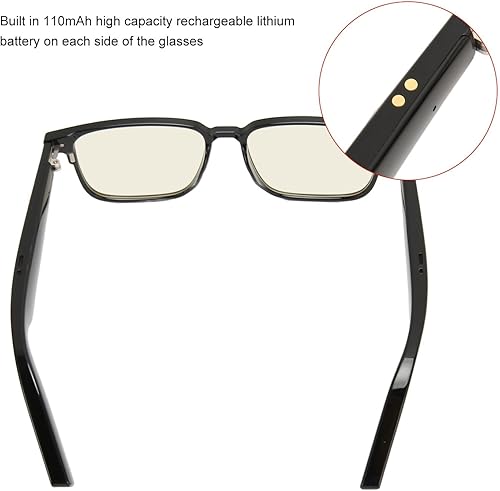 Miniatura 5 de Diyeeni Lentes inteligentes de audio Bluetooth, lentes de sol para mujeres y hombres, control de voz y tacto, filtro de luz azul y lentes