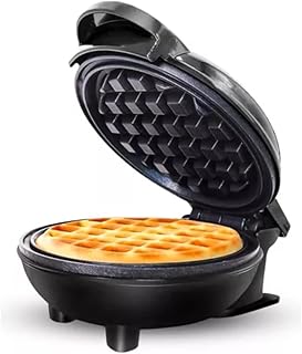 Hyllis mini máquina de waffle preta café da manhã 350w 110v estilo mo