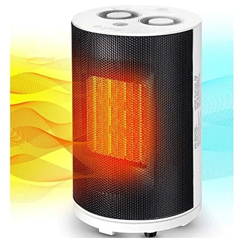 GGQF Portable 1500W/950W Ceramic Indoor Space Heater, Electric Quiet Oscillating Fan Heater for Home and Office with Thermostat Cover