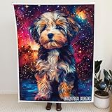 Havanese Dog Blanket, Havanese Dog in a Cosmic Dreamland Dog Blanket, Grandma Gifts 29DOGT4-S1-109