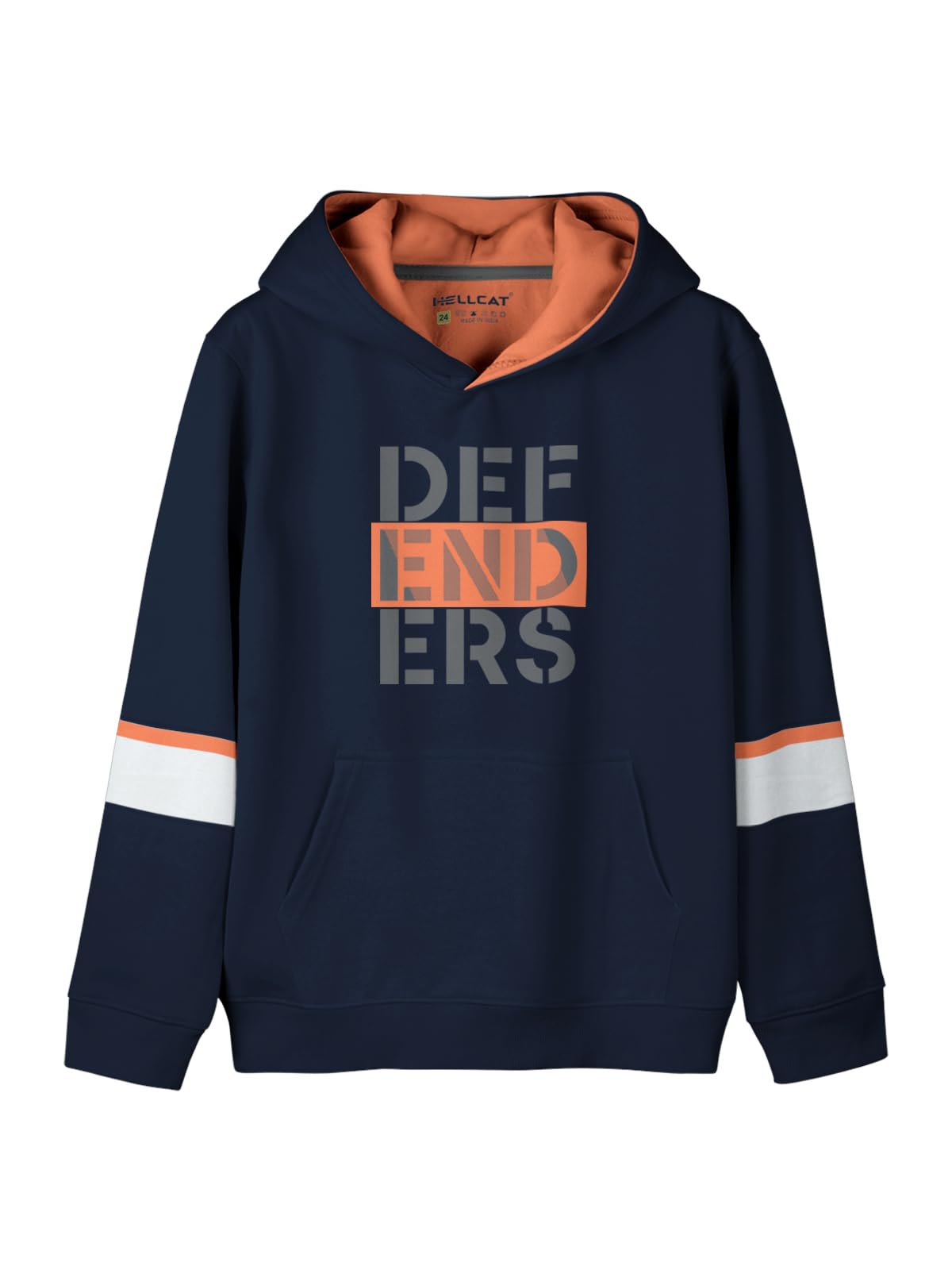 HELLCAT Typography Cotton Blend Hoodie Sweatshirt For Boys-picture-12