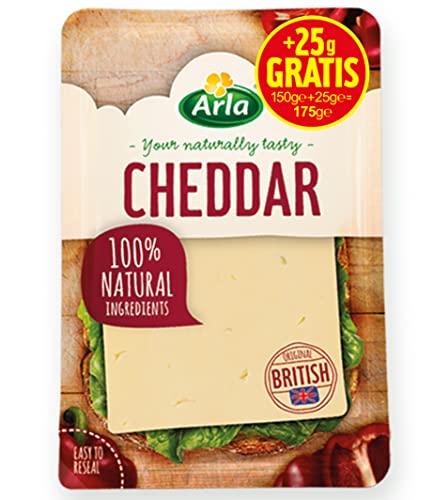 Arla Queso Cheddar Lonchas, 100% Natural, 150gr (Refrigerado)