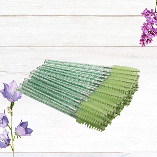 PIXNOR 300 Pcs DescartÃ¡veis â€‹â€‹CÃ­lios Escovas Varinhas de RÃ­mel Haste de Cristal Aplicador de