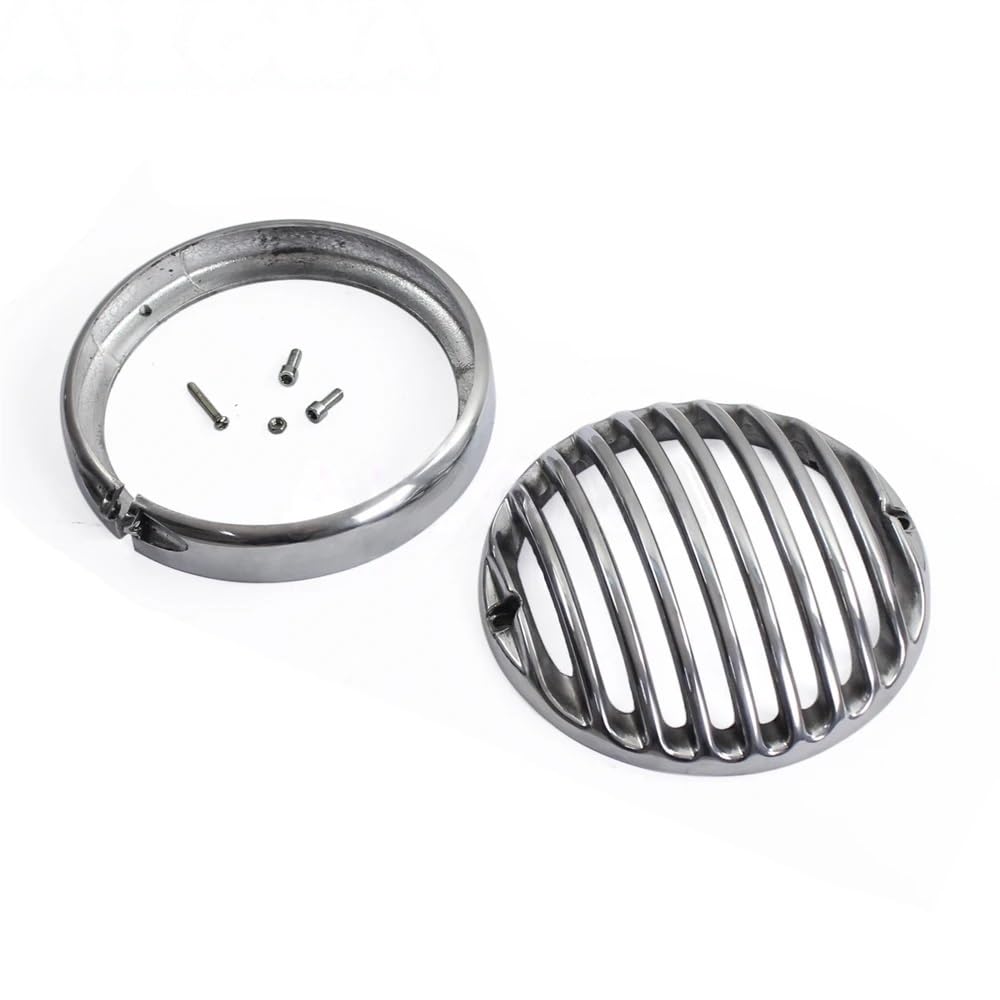 Motorcycle Head Light Protection Motorcycle 5.75" Headlight Grille Cover For Sportster 883 1200 Universal 5-3/4'' Front Head Lights Protector Guards