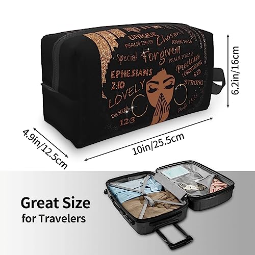 African Girl Large Makeup Bag Zipper Pouch Travel Cosmetic Organizer for Women Waterproof Makeup Bag Zipper Pouch4