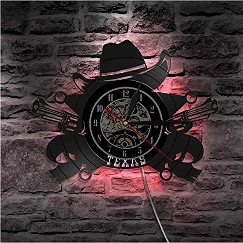 Horloge Murale LED veilleuse rétroéclairée pour fan du Far West