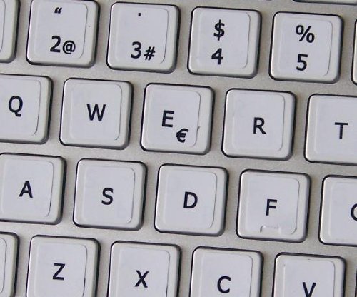 Pegatinas de teclado español para Mac en blanco miniatura 4