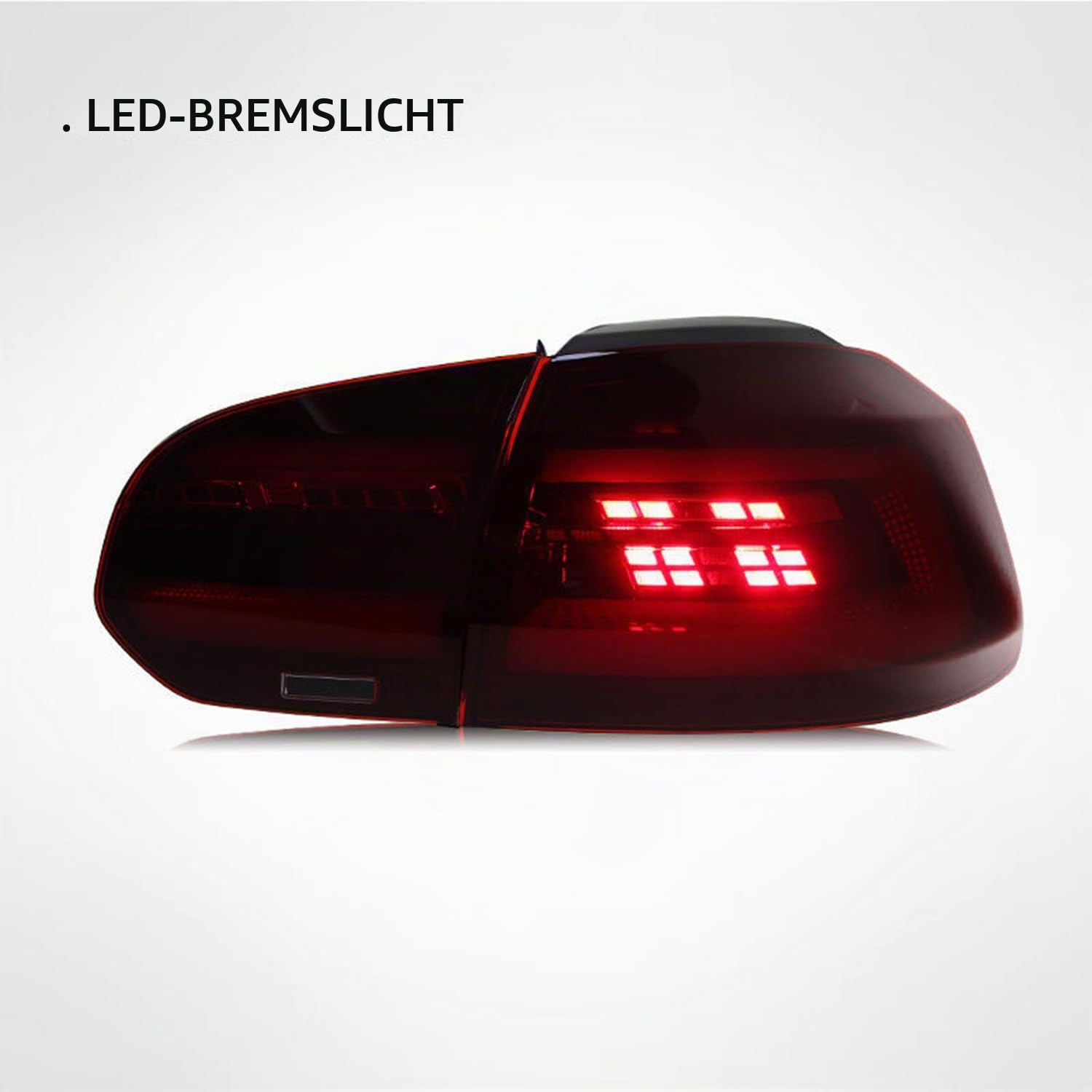 Auto Rückleuchten für VW Golf 6,Auto Rückleuchten Heckleuchte Baugruppe Linke Rechte Bremslicht hinten Signal Lenkung Rücklicht Gehäuse Ersetzen Zubehör,Left