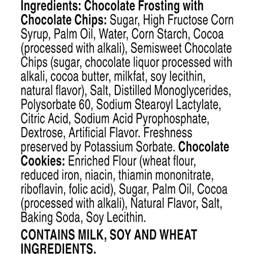 Image of DunkAroos Chocolate Cookies and Double Chocolate Frosting, 6 Count (Pack of 6)