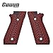 Guuun G10 Grips for Taurus PT92 Grips Starburst Texture Compatible with PT 92/99/100/101 Pistol and Decocker - Red/Black