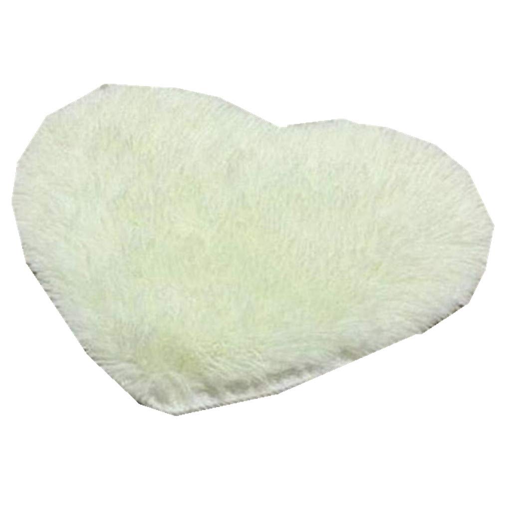 Tappeto A Forma Di Cuore 70x80 Cm - Grigio Morbido - Antiscivolo Per Bagno, Camera Da Letto, Soggiorno