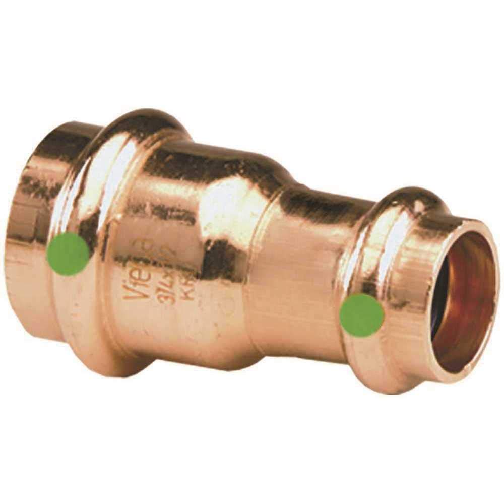 ViegaProPress 1" x 3/4" Copper Reducer - Double Press Connection - Smart Connect Technology
